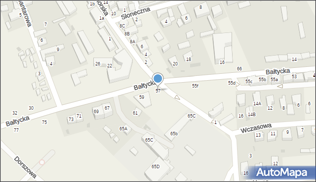 Jarosławiec, Bałtycka, 57, mapa Jarosławiec