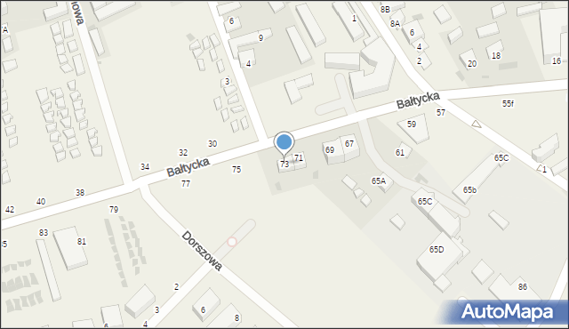 Jarosławiec, Bałtycka, 73, mapa Jarosławiec