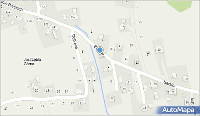 Jastrzębia, Barska, 2, mapa Jastrzębia