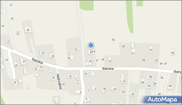 Jastrzębia, Barska, 43, mapa Jastrzębia