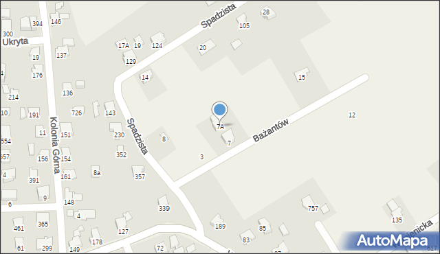 Jaworze, Bażantów, 7A, mapa Jaworze