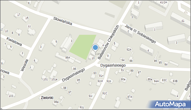 Jędrzejów, Batalionów Chłopskich, 8, mapa Jędrzejów