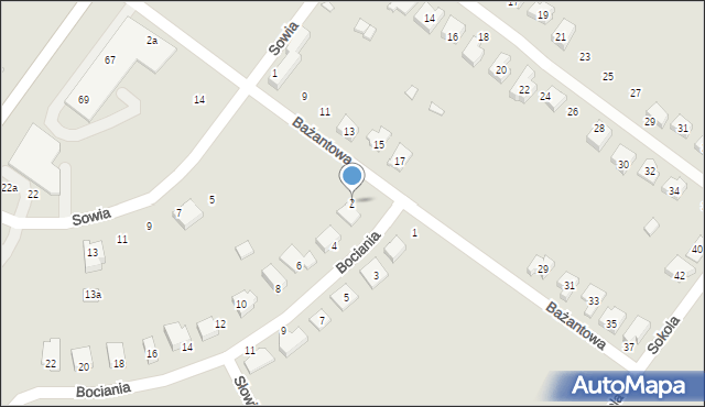 Jelcz-Laskowice, Bażantowa, 2, mapa Jelcz-Laskowice