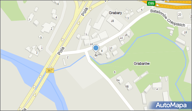 Jelenia Góra, Batalionów Chłopskich, 8a, mapa Jelenia Góra