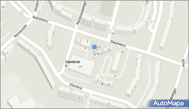 Jelenia Góra, Bacewicz Grażyny, 24, mapa Jelenia Góra