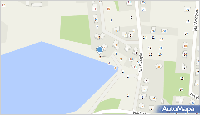 Jerzykowo, Bagienna, 5, mapa Jerzykowo