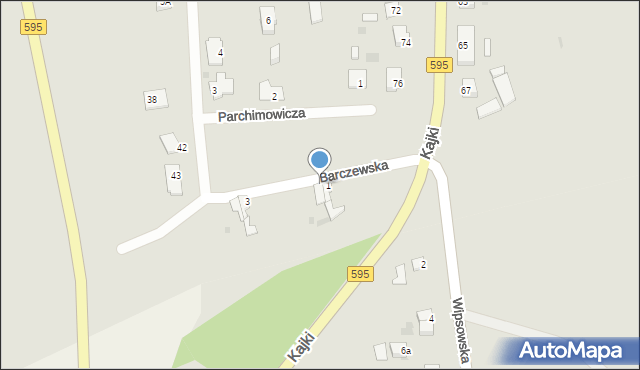 Jeziorany, Barczewska, 2, mapa Jeziorany