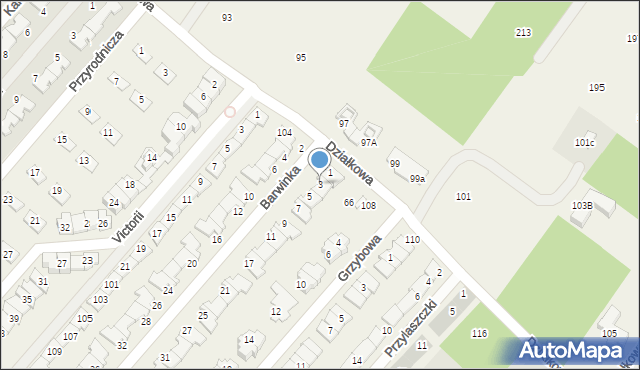 Józefosław, Barwinka, 3, mapa Józefosław