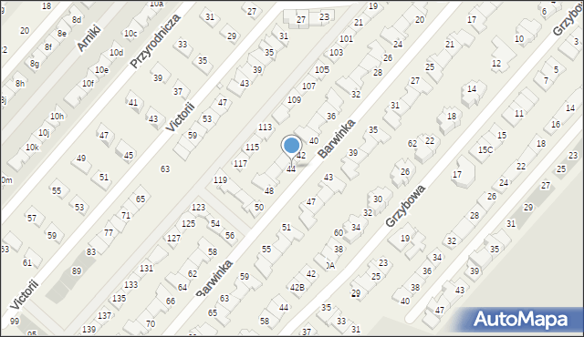 Józefosław, Barwinka, 44, mapa Józefosław