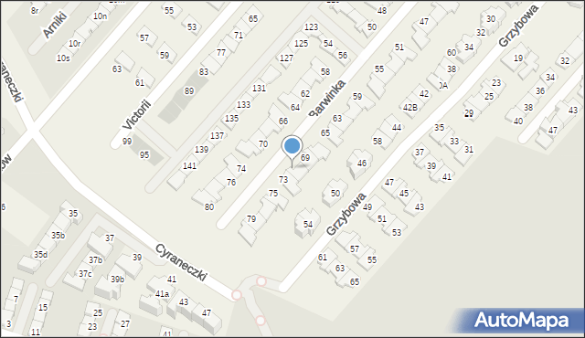 Józefosław, Barwinka, 71, mapa Józefosław