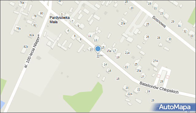 Józefów, Batalionów Chłopskich, 12, mapa Józefów