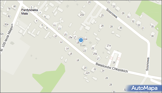 Józefów, Batalionów Chłopskich, 21, mapa Józefów