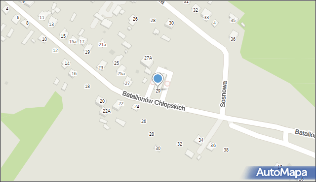 Józefów, Batalionów Chłopskich, 29, mapa Józefów