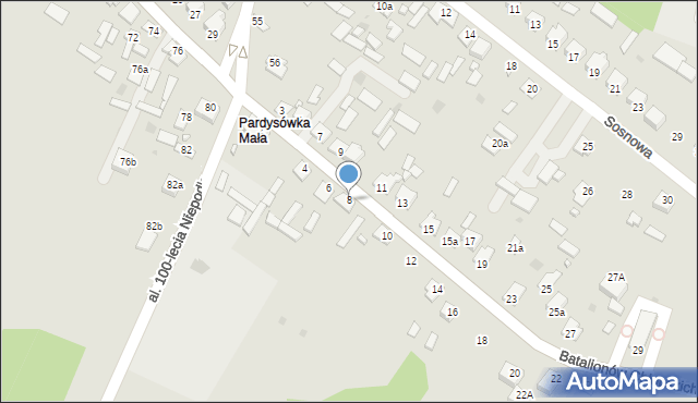 Józefów, Batalionów Chłopskich, 8, mapa Józefów