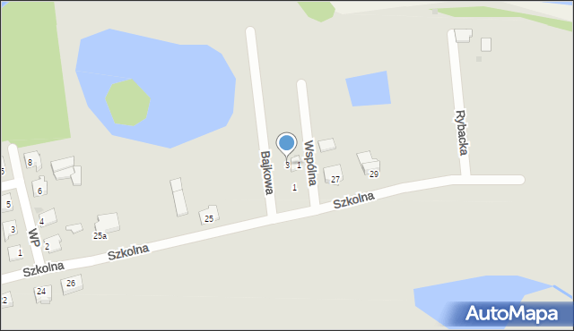 Kamień Krajeński, Bajkowa, 3, mapa Kamień Krajeński