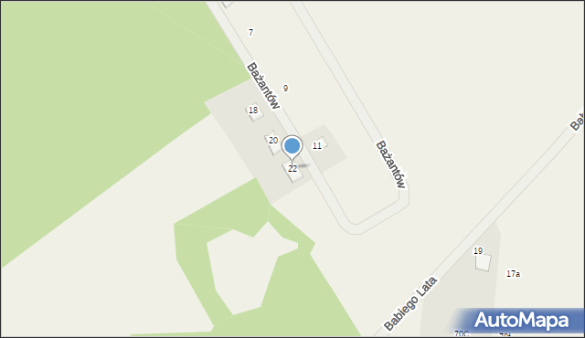 Kamionka, Bażantów, 22, mapa Kamionka