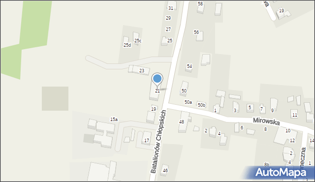 Kaniów, Batalionów Chłopskich, 21, mapa Kaniów