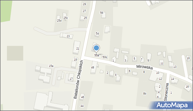 Kaniów, Batalionów Chłopskich, 50a, mapa Kaniów