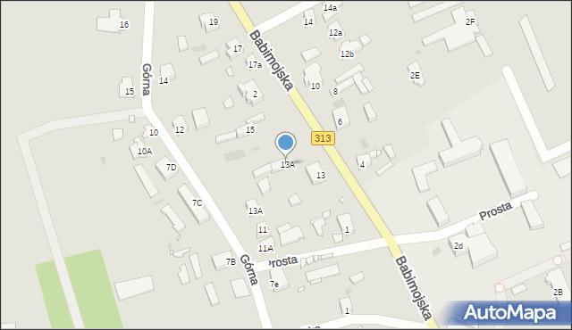 Kargowa, Babimojska, 13A, mapa Kargowa