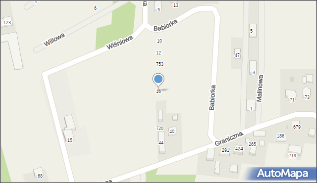 Kaszów, Babiorka, 16, mapa Kaszów