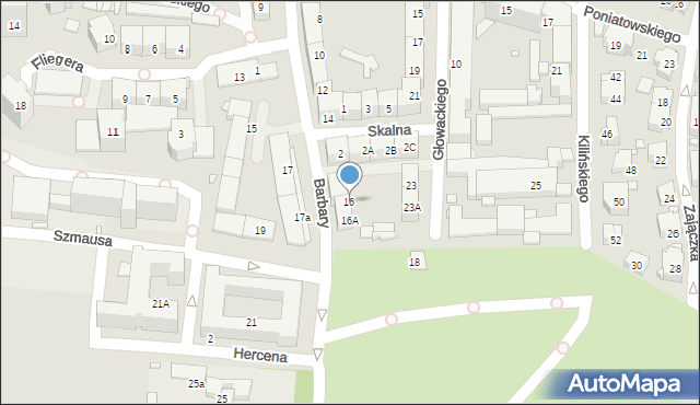 Katowice, Barbary, 16, mapa Katowic