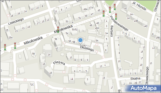 Katowice, Barbary, 51, mapa Katowic