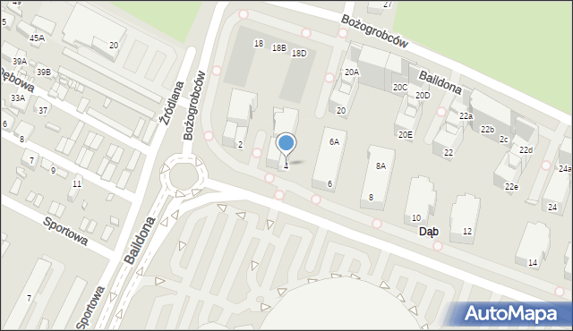 Katowice, Baildona Johna, 4, mapa Katowic