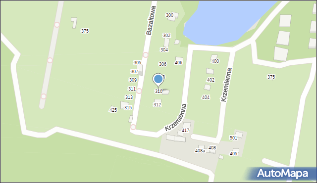 Katowice, Bazaltowa, 310, mapa Katowic