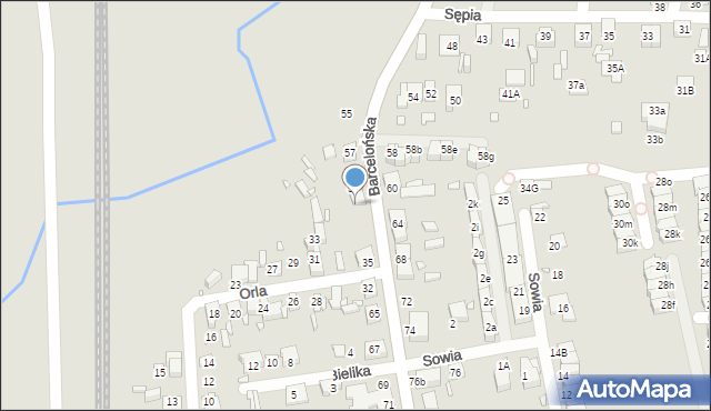 Katowice, Barcelońska, 61, mapa Katowic