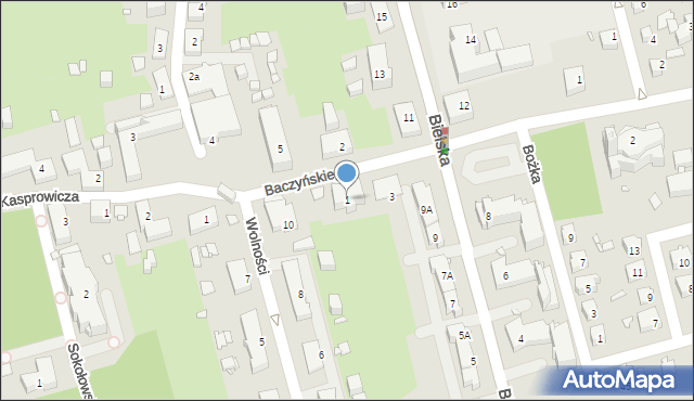 Katowice, Baczyńskiego Krzysztofa Kamila, 1, mapa Katowic