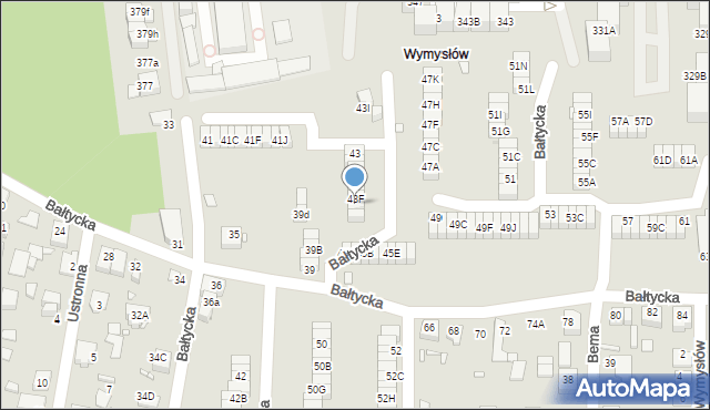 Katowice, Bałtycka, 43G, mapa Katowic