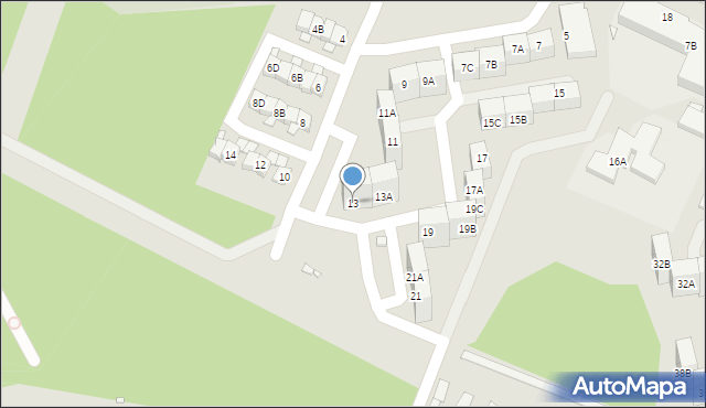 Katowice, Barlickiego Norberta, 13, mapa Katowic