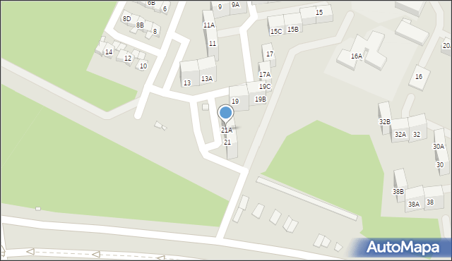 Katowice, Barlickiego Norberta, 21A, mapa Katowic