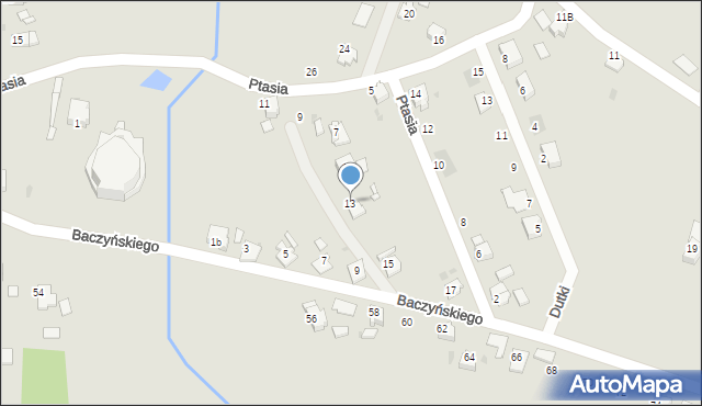 Kędzierzyn-Koźle, Baczyńskiego Krzysztofa Kamila, 13, mapa Kędzierzyna-Koźle