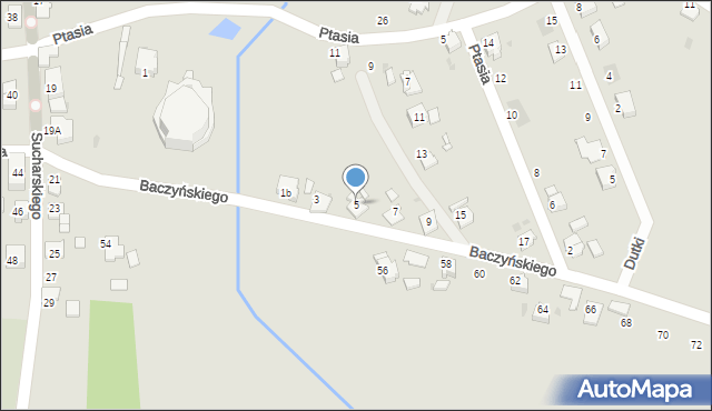 Kędzierzyn-Koźle, Baczyńskiego Krzysztofa Kamila, 5, mapa Kędzierzyna-Koźle