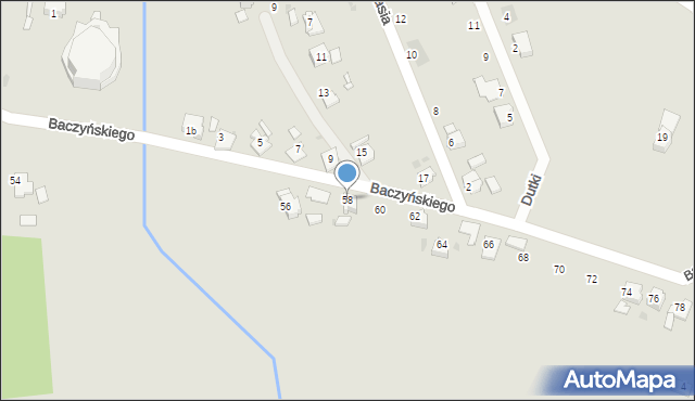 Kędzierzyn-Koźle, Baczyńskiego Krzysztofa Kamila, 58, mapa Kędzierzyna-Koźle