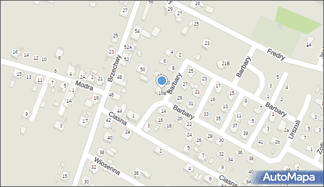 Kędzierzyn-Koźle, Barbary, 10a, mapa Kędzierzyna-Koźle