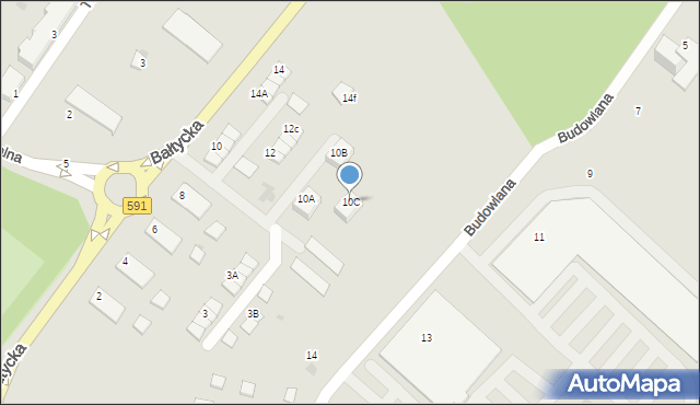 Kętrzyn, Bałtycka, 10C, mapa Kętrzyn