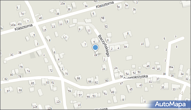 Kęty, Baczyńskiego Krzysztofa Kamila, 1a, mapa Kęty