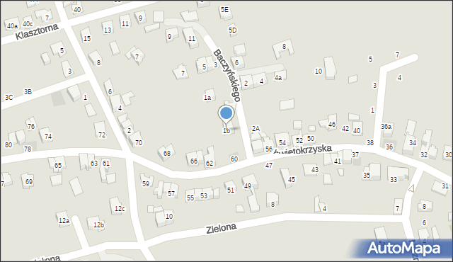 Kęty, Baczyńskiego Krzysztofa Kamila, 1b, mapa Kęty