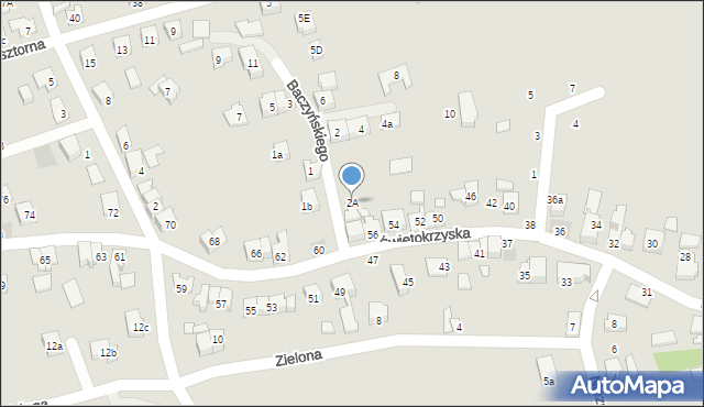 Kęty, Baczyńskiego Krzysztofa Kamila, 2A, mapa Kęty