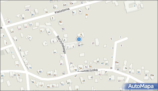 Kęty, Baczyńskiego Krzysztofa Kamila, 4a, mapa Kęty