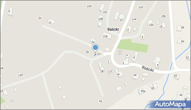 Kęty, Baściki, 2f, mapa Kęty
