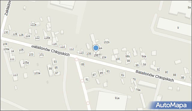Kielce, Batalionów Chłopskich, 106, mapa Kielc