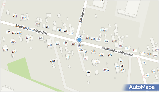 Kielce, Batalionów Chłopskich, 109, mapa Kielc