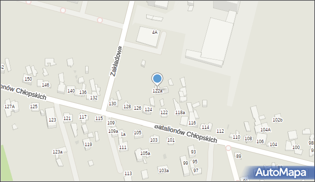 Kielce, Batalionów Chłopskich, 122a, mapa Kielc