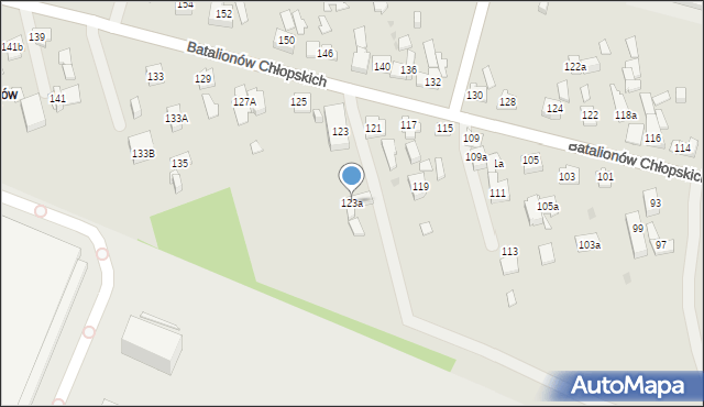 Kielce, Batalionów Chłopskich, 123a, mapa Kielc