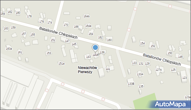 Kielce, Batalionów Chłopskich, 141b, mapa Kielc