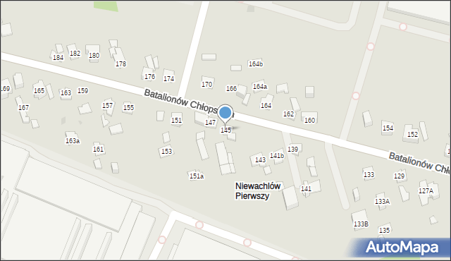 Kielce, Batalionów Chłopskich, 145, mapa Kielc