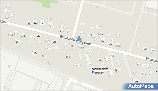 Kielce, Batalionów Chłopskich, 149, mapa Kielc